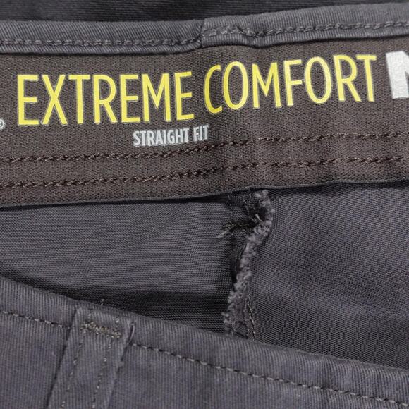 Lee Extreme Comfort MVP Pants Mens 42x32 Gray Straight Fit Stretch Performance - Picture 8 of 10